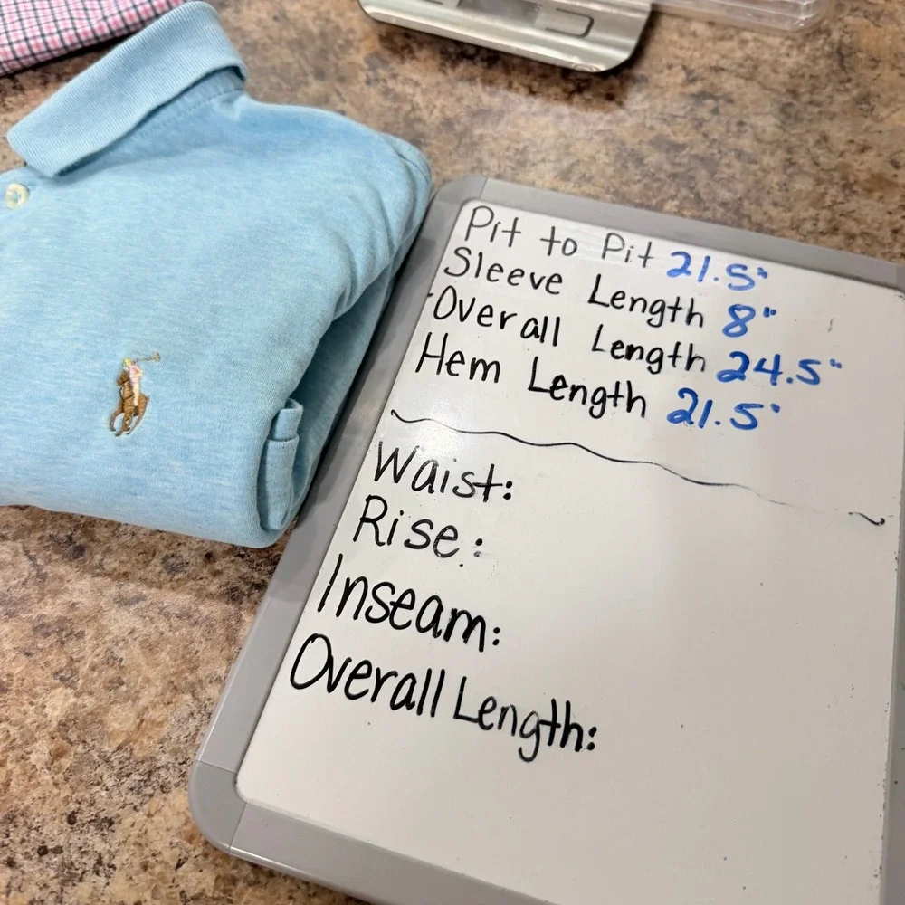 Polo Ralph Lauren Mens Classic Fit Short Sleeve Polo Shirt Light Blue Heather M